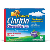 Claritin Children's 24 Hour Allergy Non-Drowsy Grape - 10 Chewable Tablets