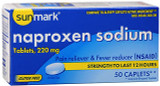 Sunmark Pain Reliever & Fever Reducer, 220 mg, Naproxen Sodium 12 Hour Caplets - 50 caplets