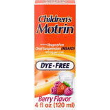 Motrin Children's Ibuprofen Oral Suspension Dye-Free Original Berry - 4 oz