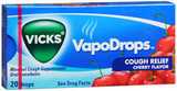 Vicks VapoDrops, Cough Suppressant/Oral Anesthetic Drops, Cherry Flavor - 20 Boxes of 20ct