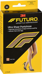 Futuro Lifestyle Compression Ultra Sheer Pantyhose Mild Medium Nude 71017 - 1 Pair