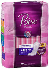 Poise Pads Ultimate Absorbency Long Length - 4 pks of 27