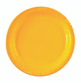 Solid Color Luncheon Plate - School Bus Yellow, 7"