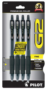 G2 Retractable Premium Gel Ink Roller Ball Pen - Black, 4 pk