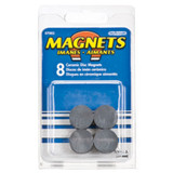 Ceramic Disc Magnets, Black, 3/4" Dia - 1 Pkg