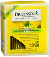 Dickinson's Original Witch Hazel On the Go Refreshingly Clean Towelettes - 20 EA