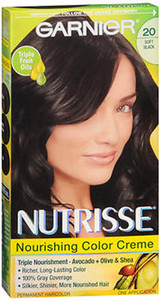 Garnier Nutrisse Permanent Hair Color Kit Soft Black