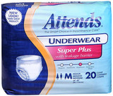 Attends Underwear Super Plus Absorbency Medium - 4 pks of 20