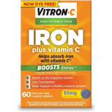 Vitron-C High Potency Iron Tablets, Plus Vitamin C - 60 Tablets