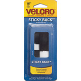 Velcro Sticky Back Tape, Black, 3/4"X18" - 1 Pkg