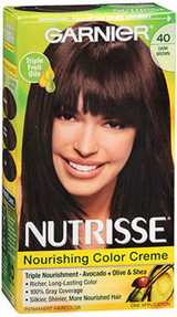 Garnier Nutrisse Nourishing Color Creme Permanent Haircolor 40 Dark Chocolate (Dark Brown)