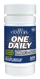 21st Century Men's 50+ One Daily Multivitamin Multimineral Supplement Tablets - 100 ct
