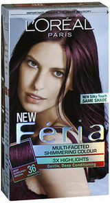 L'Oreal Feria Multi-Faceted Shimmering Haircolour Chocolate Cherry (Deep Burgundy Brown) (Warmer)