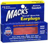 Mack's Pillow Soft Silicone Putty Earplugs 22 dB - 2 Pair