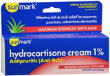Sunmark Hydrocortisone Cream 1% Maximum Strength With Aloe - 2 oz