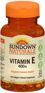 Sundown Naturals Vitamin E 400 IU Softgels - 100 ct