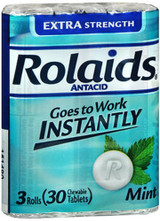 Rolaids Extra Strength Chewable Tablets Mint - 30 ct