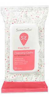 Summer's Eve Feminine Cleansing Cloths Sensitive Skin Sheer Floral  - 32 ct