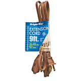 Extension Cord 9', Brown - 1 Pkg