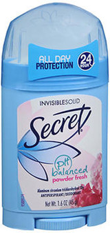 Secret Invisible Solid Anti-Perspirant Deodorant pH Balanced Powder Fresh - 1.6 oz