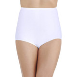 Vanity Fair Women's Perfectly Yours White, Cotton High Waisted Briefs - Size 10