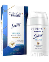 Secret Clinical Strength Antiperspirant/Deodorant Smooth Solid Light and Fresh Scent - 1.6 oz