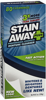 Stain Away Plus Professional Strength Denture Cleanser Powder - 8.1 oz