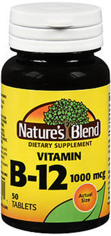 Nature's Blend Vitamin B12 1000 mcg Tablets - 50 ct