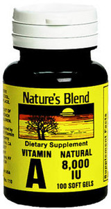 Nature's Blend Vitamin A 8000 IU Softgels - 100 ct