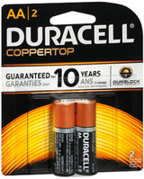 Duracell Coppertop AA Alkaline Batteries 1.5 Volt - 2 ct