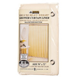 Deluxe Vinyl Shower Curtain Beige, 70"X72" - 1 Pkg