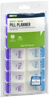 Ezy Dose 7-Day AM/PM Push Button Pill Reminder XL - 1 ea. #67585