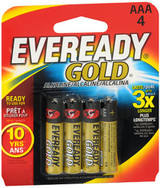 Eveready Gold Alkaline Batteries AAA - 4 ct