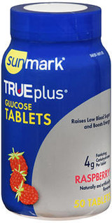 Sunmark True plus Glucose Tablets Raspberry - 50 Tablets
