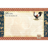 Chateau Rooster Recipe Cards, 4X6" - 1 Pkg