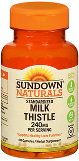 Sundown Naturals Milk Thistle 240 mg Capsules - 60 ct