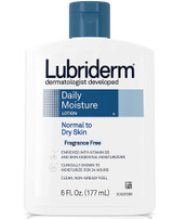 Lubriderm Daily Moisture Lotion Normal to Dry Skin Fragrance Free - 6 oz