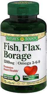 Nature's Bounty Fish Flax Borage 1200 mg Softgels -60 ct