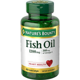 Nature's Bounty Odorless Fish Oil 1200 mg - 60 Coated Softgels