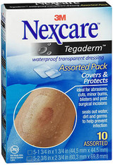 3M Nexcare Tegaderm Waterproof Transparent Dressing Assorted Pack - 10 Dressings