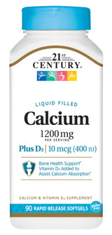 21st Century Calcium 600 + D Liquid Filled Softgels - 90 ct