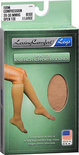 Loving Comfort Knee-High Compression Hose - Beige - Extra Large