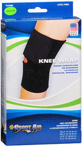Sport Aid Knee Wrap Black MD - 1 Each