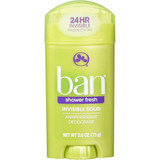 Ban Shower Fresh, Invisible Solid Deodorant - 2.6 oz