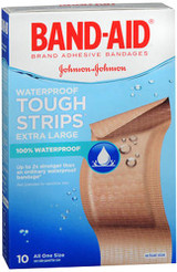 Band-Aid Tough-Strips Waterproof Bandages Extra Large All One Size - 10 ct