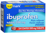 Sunmark Ibuprofen 200 mg Coated Tablets - 24 ct