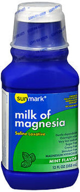 Sunmark Milk of Magnesia, Mint Flavor - 12 oz