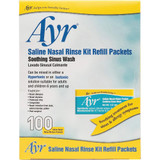 Ayr Saline Nasal Rinse Kit Refill Packets - 100 ct