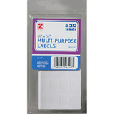 White Labels, .5X.75" - 1 Pkg