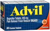 Advil Ibuprofen Pain Reliever/Fever Reducer, 200 mg Coated Tablets - 50 ct